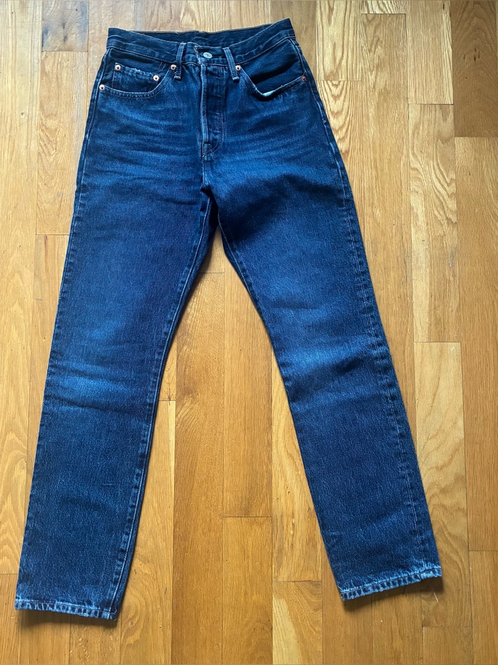Levi’s 501 Straight Leg Dk Blue Jeans